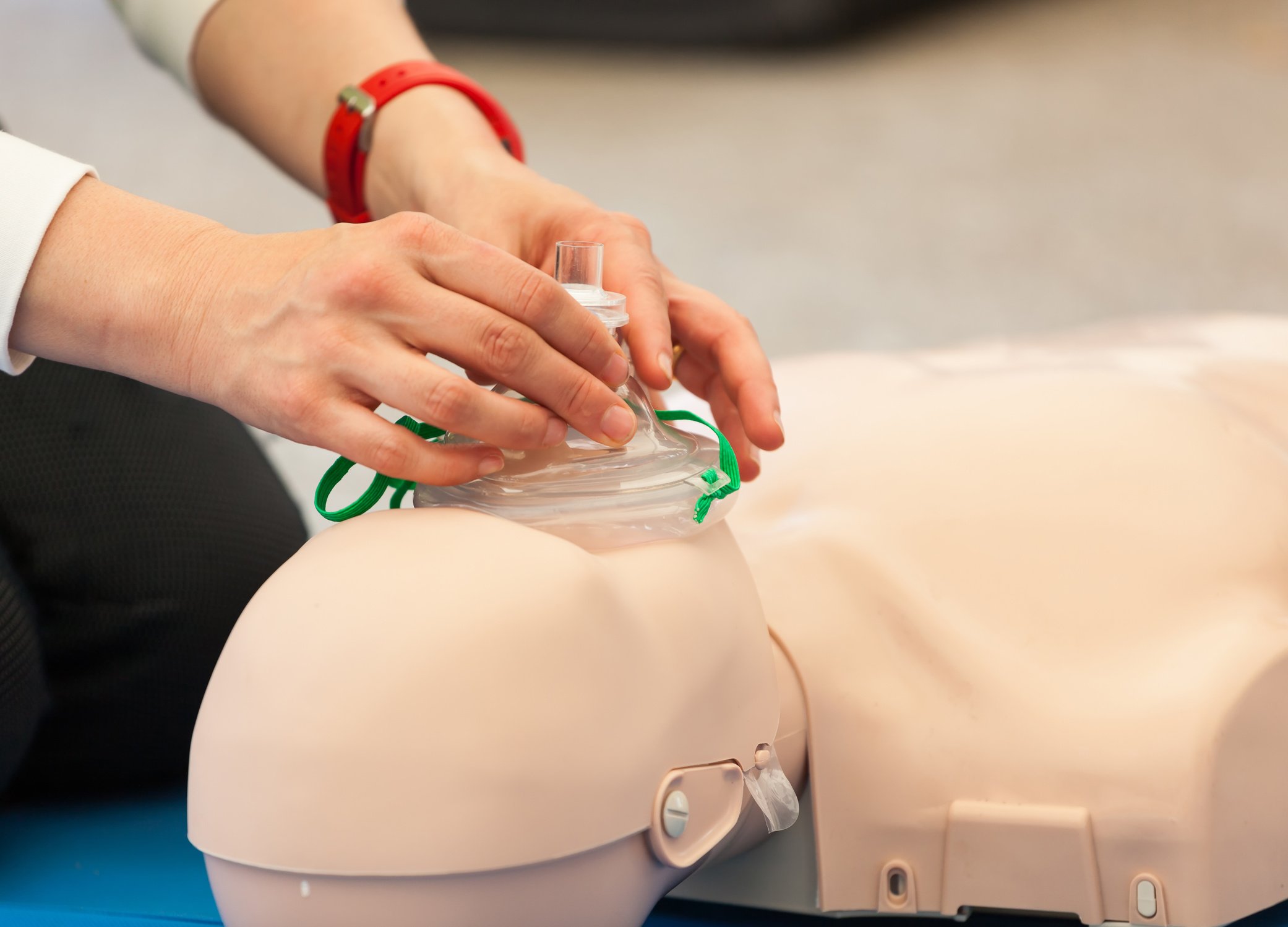 CPR Training with Dummy